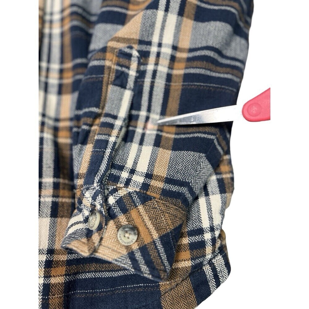 Legendary White Tails Fleece Lined Flannel Shacket Soft Warm Shirt Men M Pockets - Picture 14 of 14